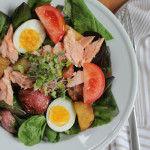 Baked Salmon Salad with Roasted Potatoes
