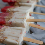 Strawberry Coconut and Peanut Butter Popsicles