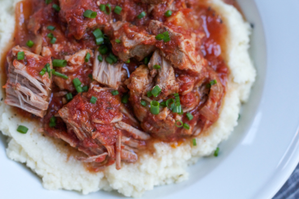 Slow Cooker Pork with Mashed Cauliflower