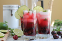 Perfect, Refreshing Blueberry Cherry Mojito