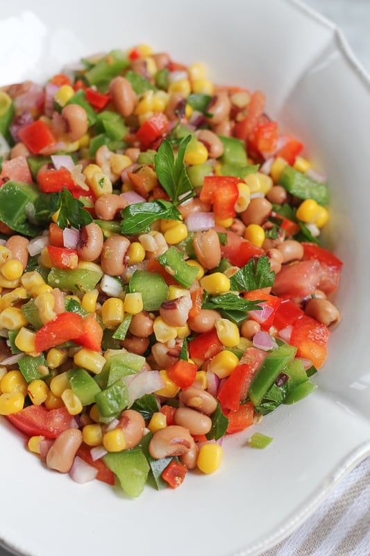 A bowl of Texas Caviar.