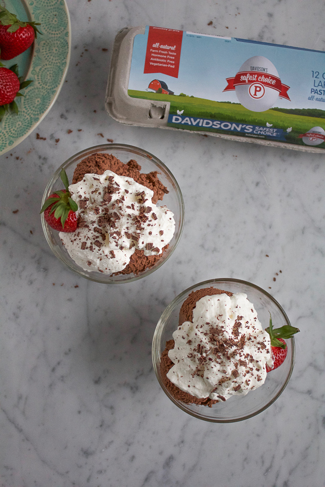 Dark Chocolate Mousse. Thick and rich with a deceptively light and airy texture. Only five ingredients are needed to make this decadent, delicious dessert!