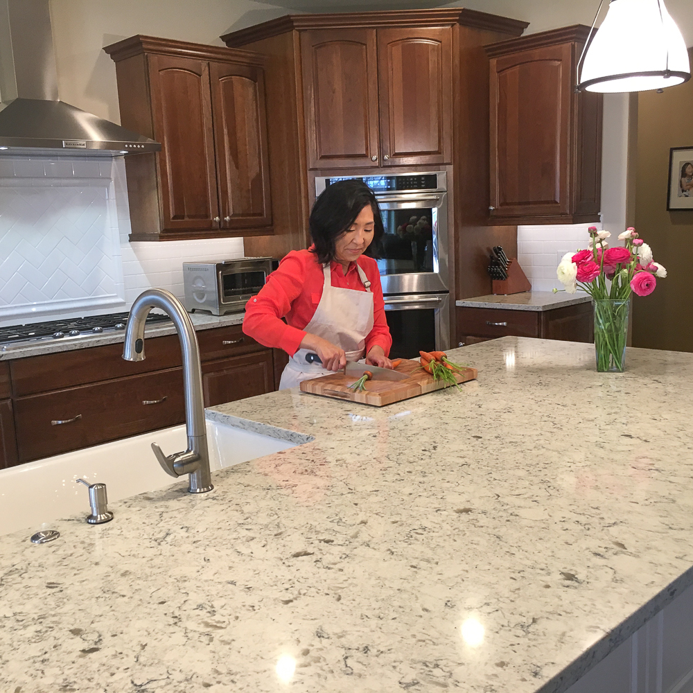 My New Kitchen + A Video! Here's a full, in-depth look at my new kitchen, complete with links to find all of the major appliances, which quartz countertop I got, my pendant lighting and more!