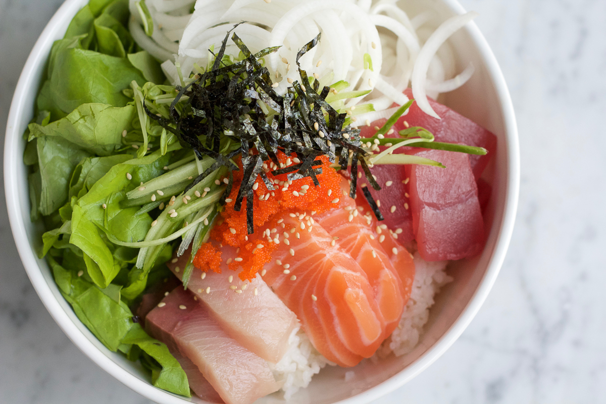 Sashimi Rice Bowl + A Video! • Hip Foodie Mom