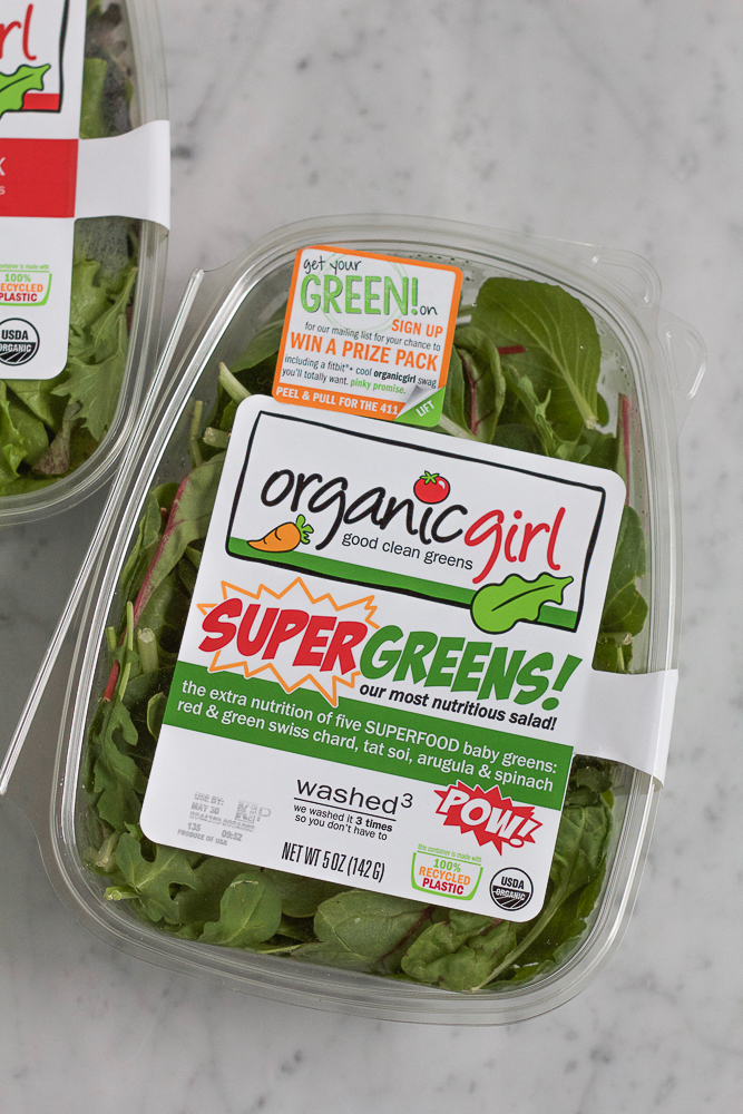 A package of greens for Power Pasta Salad.