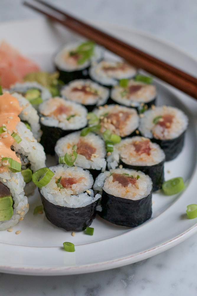 Spicy Tuna Roll + Recipe Video! • Hip Foodie Mom