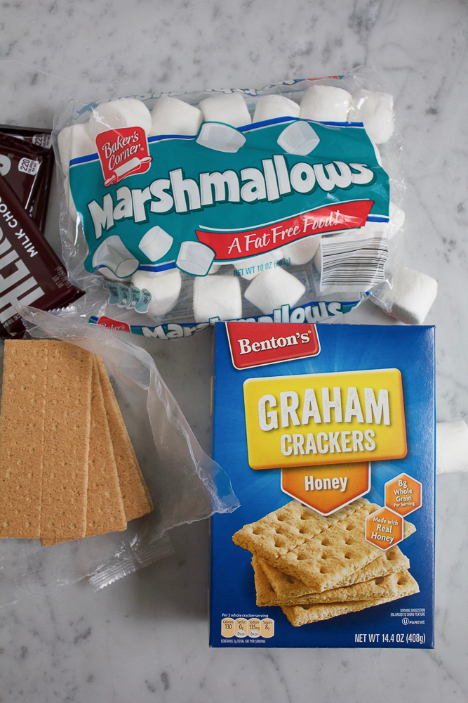Easy S&rsquo;mores At Home! Completely indulgent and yummy, this is the perfect quick, summer treat to make at home and share with friends and family!