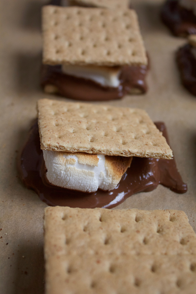 Easy S&rsquo;mores At Home! Completely indulgent and yummy, this is the perfect quick, summer treat to make at home and share with friends and family!
