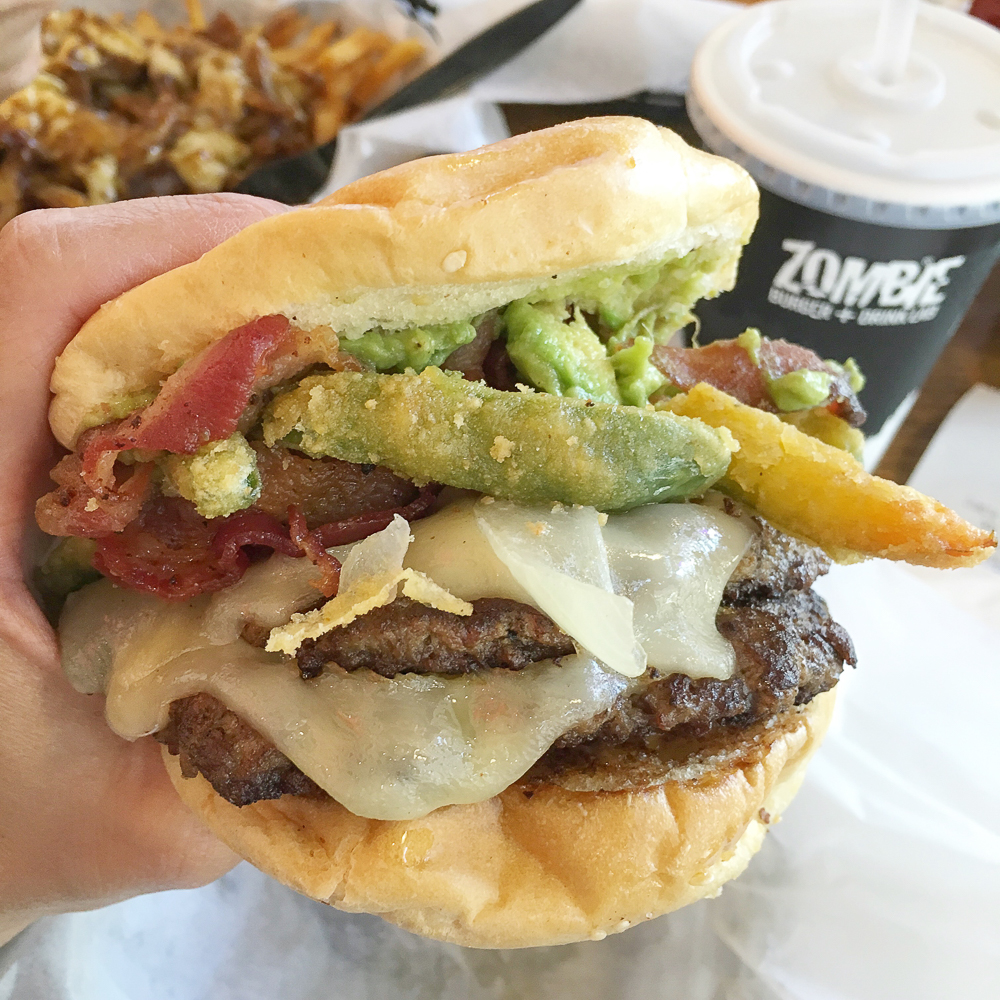 Raygun Burger at Zombie burger in Des Moines