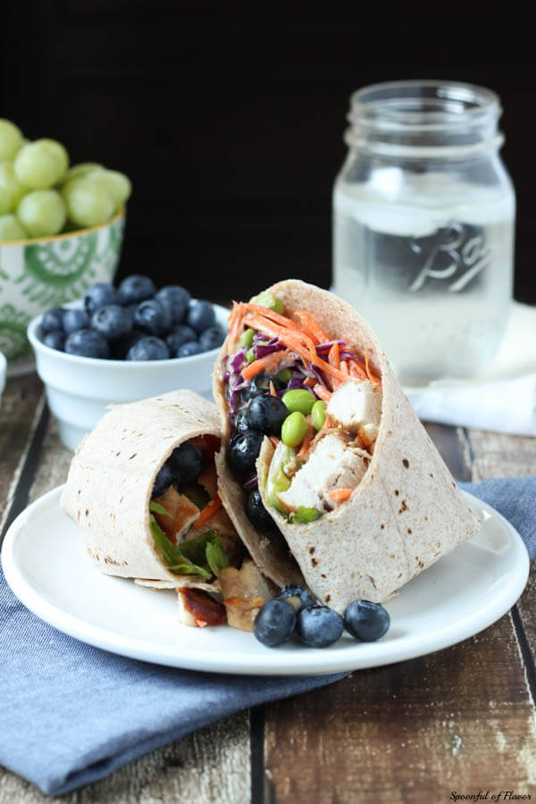 Healthy Weekly Meal Plan 7.30.16! A healthy weekly meal plan featuring a Honey Pineapple BBQ Chicken Sandwich, a Slow Cooker Pulled Pork Banh Mi, a Thai Chicken Salad Wrap and more!