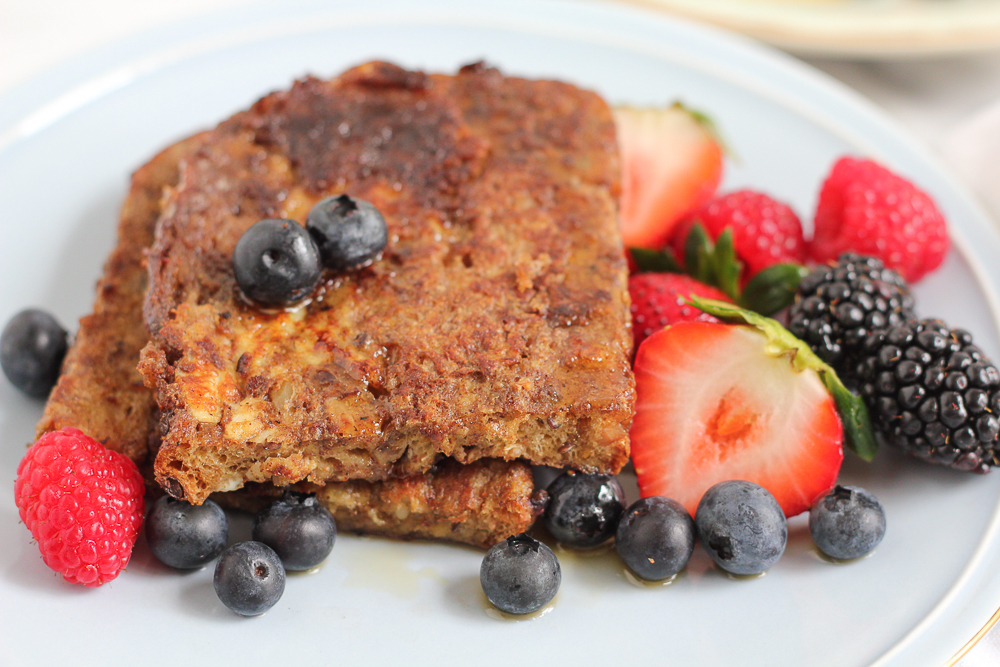 cinnamon flaxseed french toast