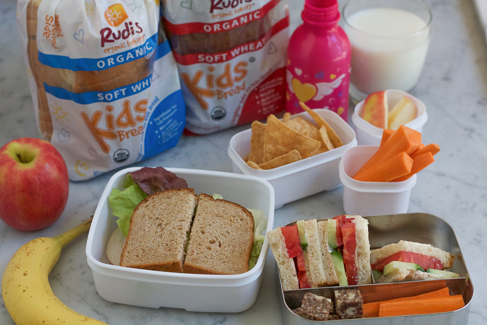 Tomato Cucumber Sandwiches!! Made with Rudi&rsquo;s Organic Bakery Kids Soft White Bread! The perfect sized bread for little hands! These are so easy to make and so delicious! If you grew up eating tomato sandwiches, you know how good this is!!!