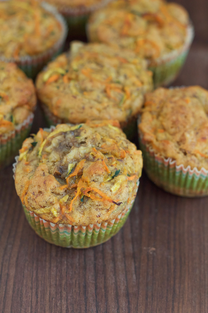 Zucchini Carrot Muffins!!! Packed with nutrition and colorful veggies, these muffins will make a wonderful, healthy addition to your child's lunch!