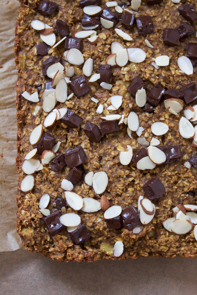 Pumpkin Flaxseed Chocolate Breakfast Bars