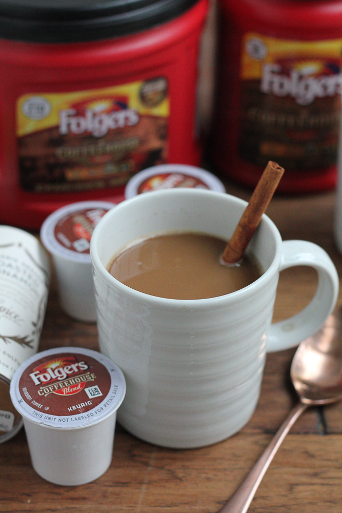 Pumpkin Spice Coffee!! A hot, delicious cup of Folger's new Coffeehouse blend coffee flavored with hints of cinnamon and pumpkin pie spices. . what could be better for your morning coffee?