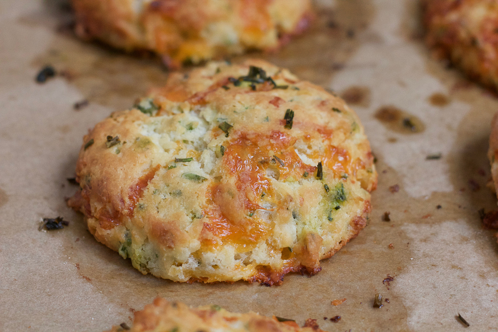 Cheddar Cheese Chive Drop Biscuits made with White Lily Enriched Bleached Self Rising Flour. The only flour you need when making biscuits! These are cheesy, buttery and packed with flavor! You've got to try these!