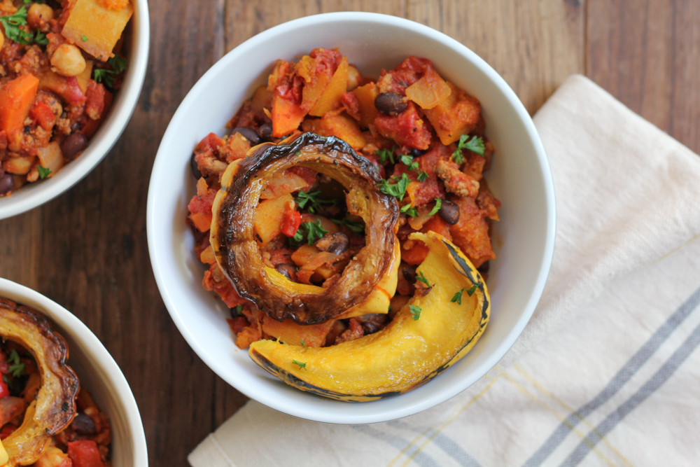 butternut squash turkey chili + a video!