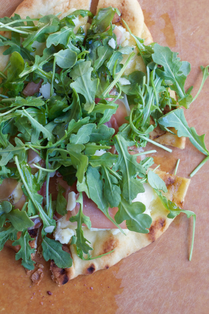 Prosciutto Arugula Flatbread Pizza
