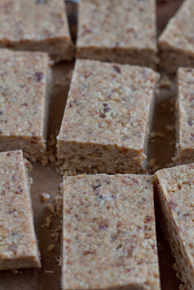 Vegan No Bake Toasted Coconut Bars!!! Made with coconut oil, shredded coconut, cashews, dates, coconut butter and more! These are no bake and delicious! Coconut lovers, you have to try these bars!