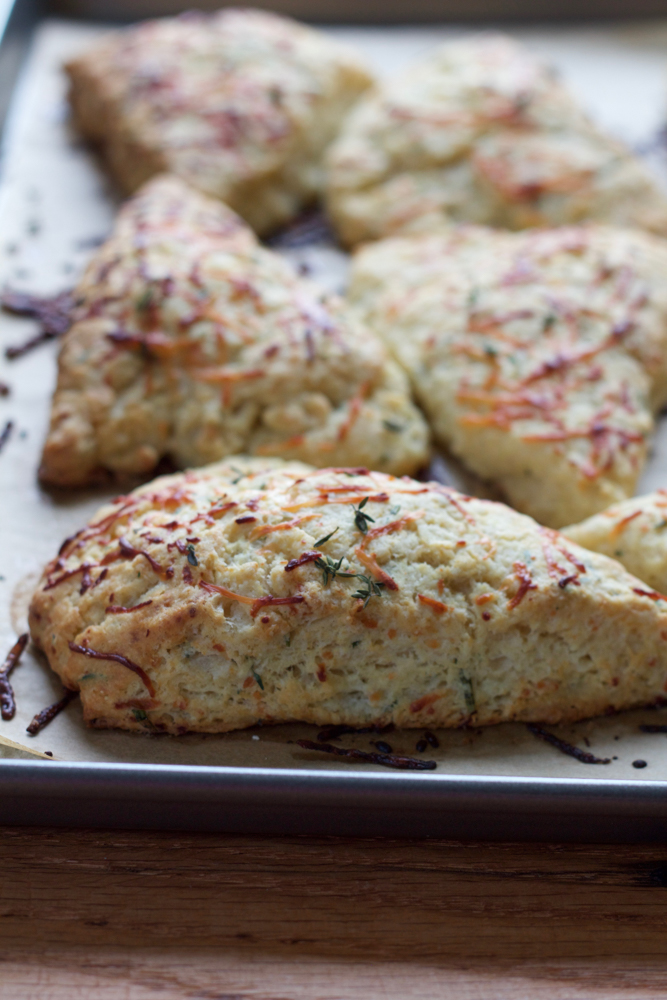 Parmesan Rosemary Thyme Scones + A Giveaway! • Hip Foodie Mom