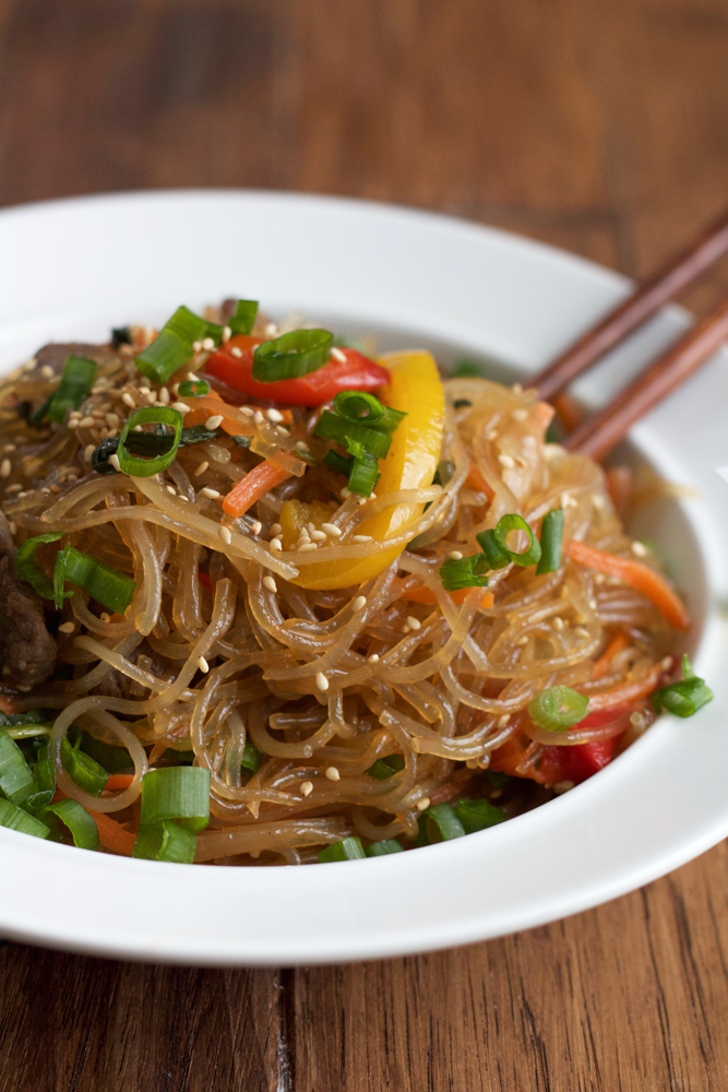 Japchae: Korean Stir Fried Noodles