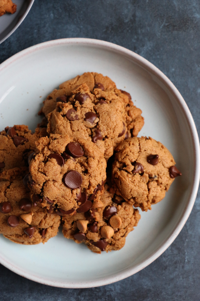 Peanut Butter Chocolate Chip Cookies from Christina Lane's new cookbook, Sweet & Simple! These cookies are so delicious! The recipe makes a dozen cookies! I love it!