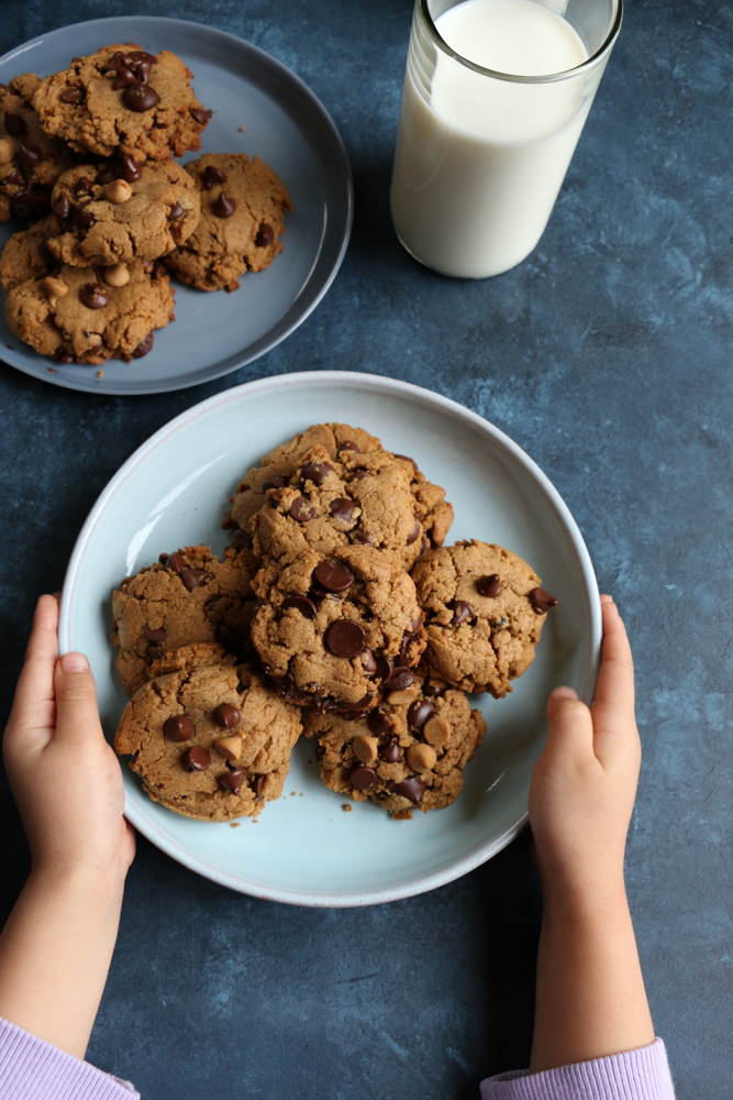 Peanut Butter Chocolate Chip Cookies from Christina Lane's new cookbook, Sweet & Simple! These cookies are so delicious! The recipe makes a dozen cookies! I love it!