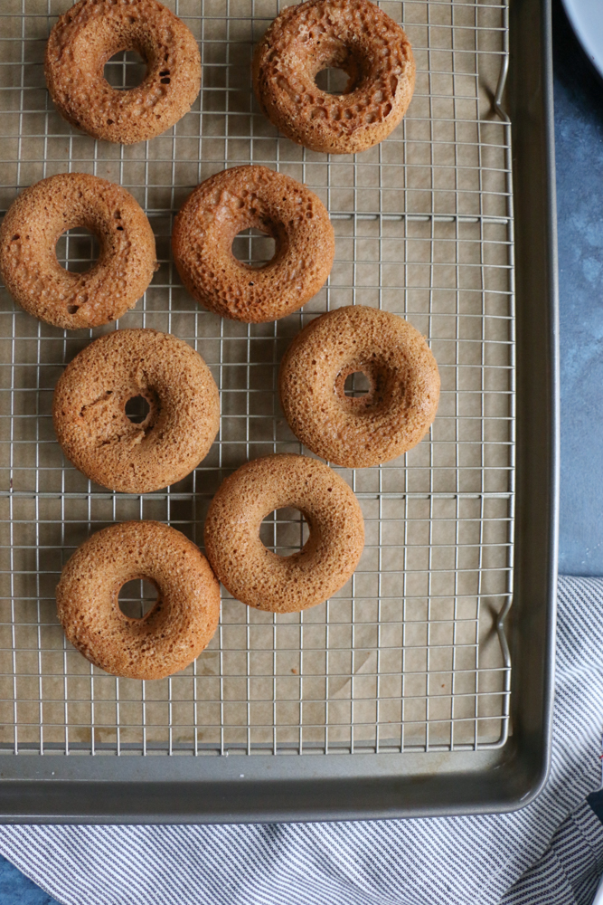 Breakfast Blender Doughnuts + A Giveaway! Healthy breakfast doughnuts made in your blender! Fluffy on the inside and tender on the outside and packed with protein! Top these with vegan chocolate ganache, chocolate hazelnut spread or coconut butter glaze!
