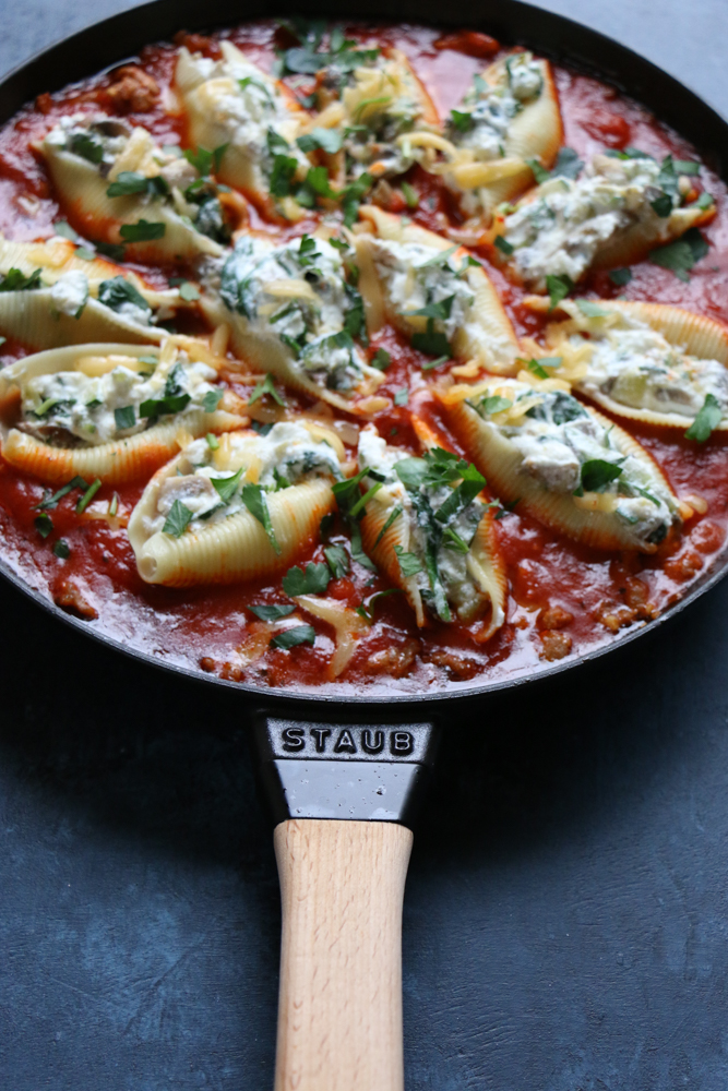 mushrooms made with meatballs zucchini skillet shells mushrooms stuffed