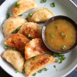 Nasoya Organic Tofu Vegetable Dumplings with Dipping Sauces! A ready to cook meal or snack, these dumplings are packed with protein and ready to eat in as little as 5 minutes!