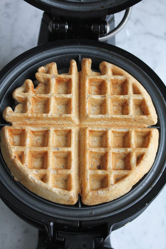 Easy Weekend Waffles + A Video! Make these delicious weekend waffles for your family, the kids or yourself! They are so easy to make and THE BEST tasting homemade waffles ever! Don't forget the fresh fruit and maple syrup!