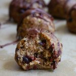 No Bake Paleo Energy Bites! Inspired by something I ate from a health food store, these energy bites are packed with loads of nutrition, fiber and protein! These are paleo, vegan, gluten free, dairy free and grain free!