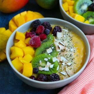 Delicious Mango Smoothie Bowl! A great way to start your morning!