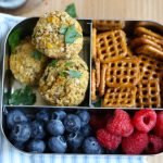 Chickpea Veggie Meatballs! Packed with chickpeas, eggplant, zucchini, flax and more, these are a great option to pack into your child's lunch!