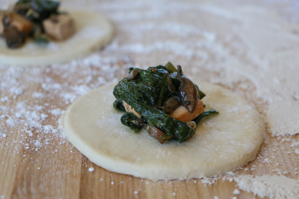 Tofu Empanadas! Stuffed with Nasoya's marinated baked tofu, spinach, zucchini, mushrooms and more, these flavorful and savory vegetarian empanadas are so good!