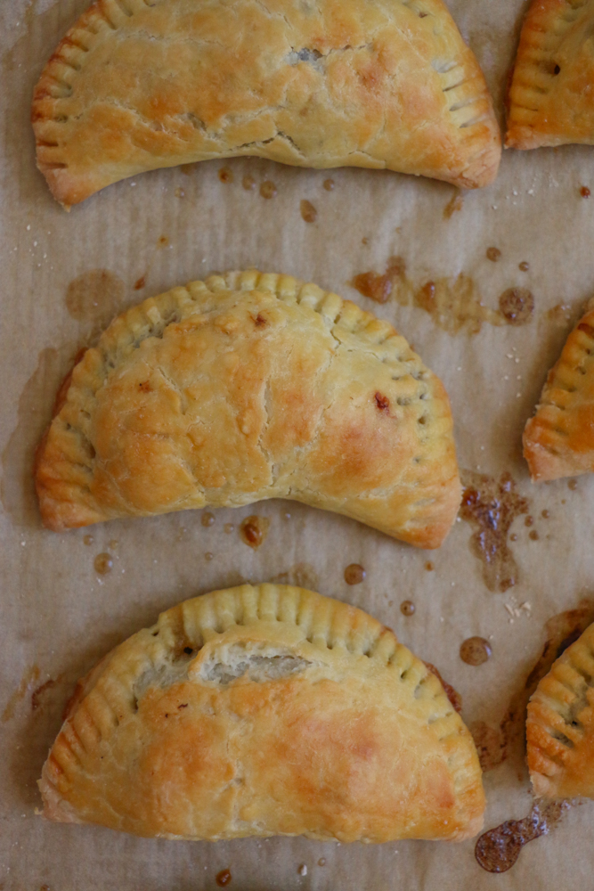 Tofu Empanadas! Stuffed with Nasoya's marinated baked tofu, spinach, zucchini, mushrooms and more, these flavorful and savory vegetarian empanadas are so good!