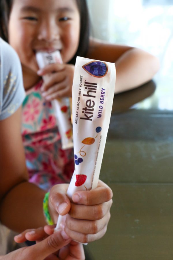 Mornings with Kite Hill Yogurt! Kite Hill almond milk yogurt with granola and fresh berries and honey! My kids love this for breakfast or as an after school snack!