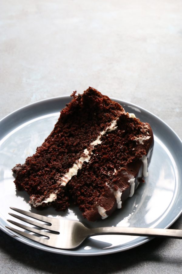 Double Chocolate Spider Web Cake! Perfect for Halloween! It's fun, festive and delicious and the kids can help you make it!
