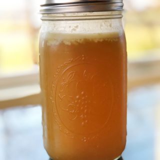 Homemade chicken stock in a pressure cooker! Delicious, easy to make and only takes 40 minutes in a pressure cooker! This is the most important ingredient a home cook can have!