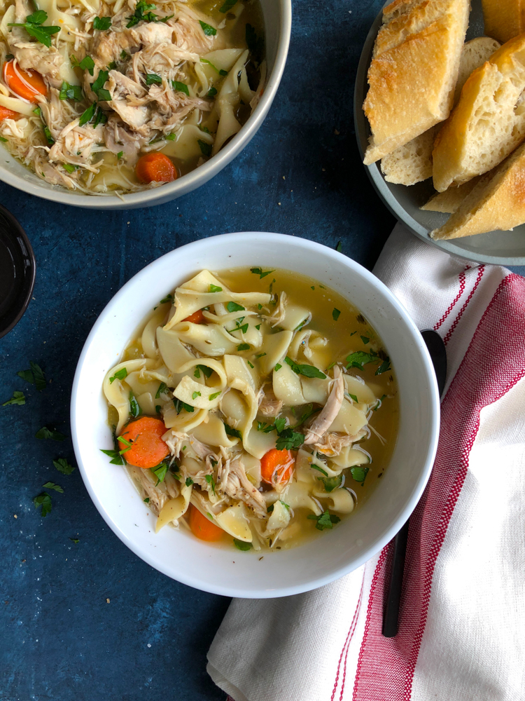 Pressure Cooker Chicken Noodle Soup + A Giveaway! • Hip Foodie Mom
