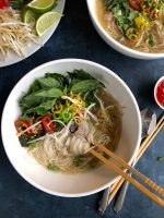 Pressure Cooker Beef Pho! Make one of your favorite Vietnamese rice noodle soup dishes in half the time! You've got to try this recipe! It's delicious! 