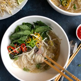 Pressure Cooker Beef Pho! Make one of your favorite Vietnamese rice noodle soup dishes in half the time! You've got to try this recipe! It's delicious! 