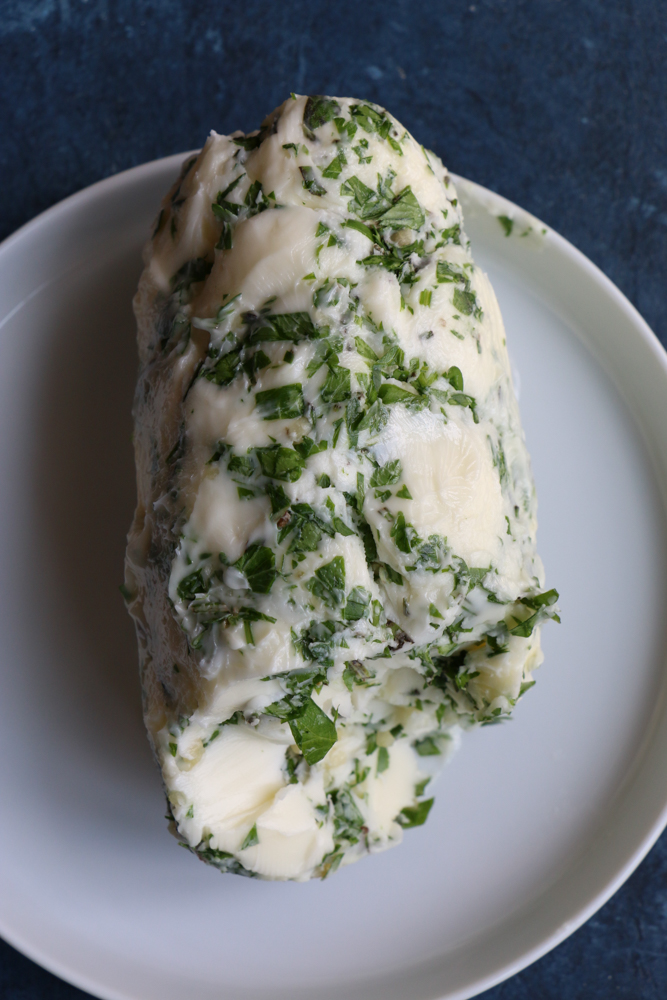 Herb Compound Butter Spread made with&nbsp;Land O Lakes&reg; Butter with Canola Oil. It's so easy to make and delicious! This herb compound butter spread goes beautifully with grilled meats and vegetables!