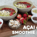 Acai Green Smoothie Bowl! This is a great way to get some greens, nutrition and fiber into your body in the morning! 