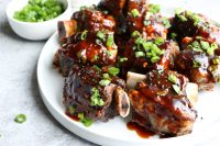 Instant Pot Asian Beef Short Ribs!! Fall-off-the-bone tender with extra spicy flavor in a fraction of the time! 