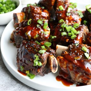 Instant Pot Asian Beef Short Ribs!! Fall-off-the-bone tender with extra spicy flavor in a fraction of the time! 