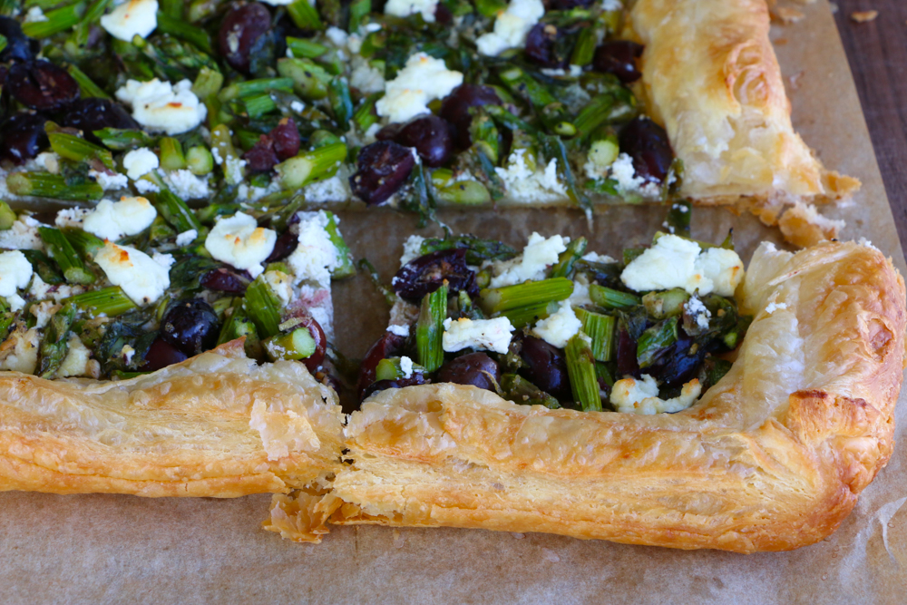 Asparagus Goat Cheese Tart! From Cook's Illustrated new cookbook, Vegetables Illustrated! Flakey and buttery and so good! 