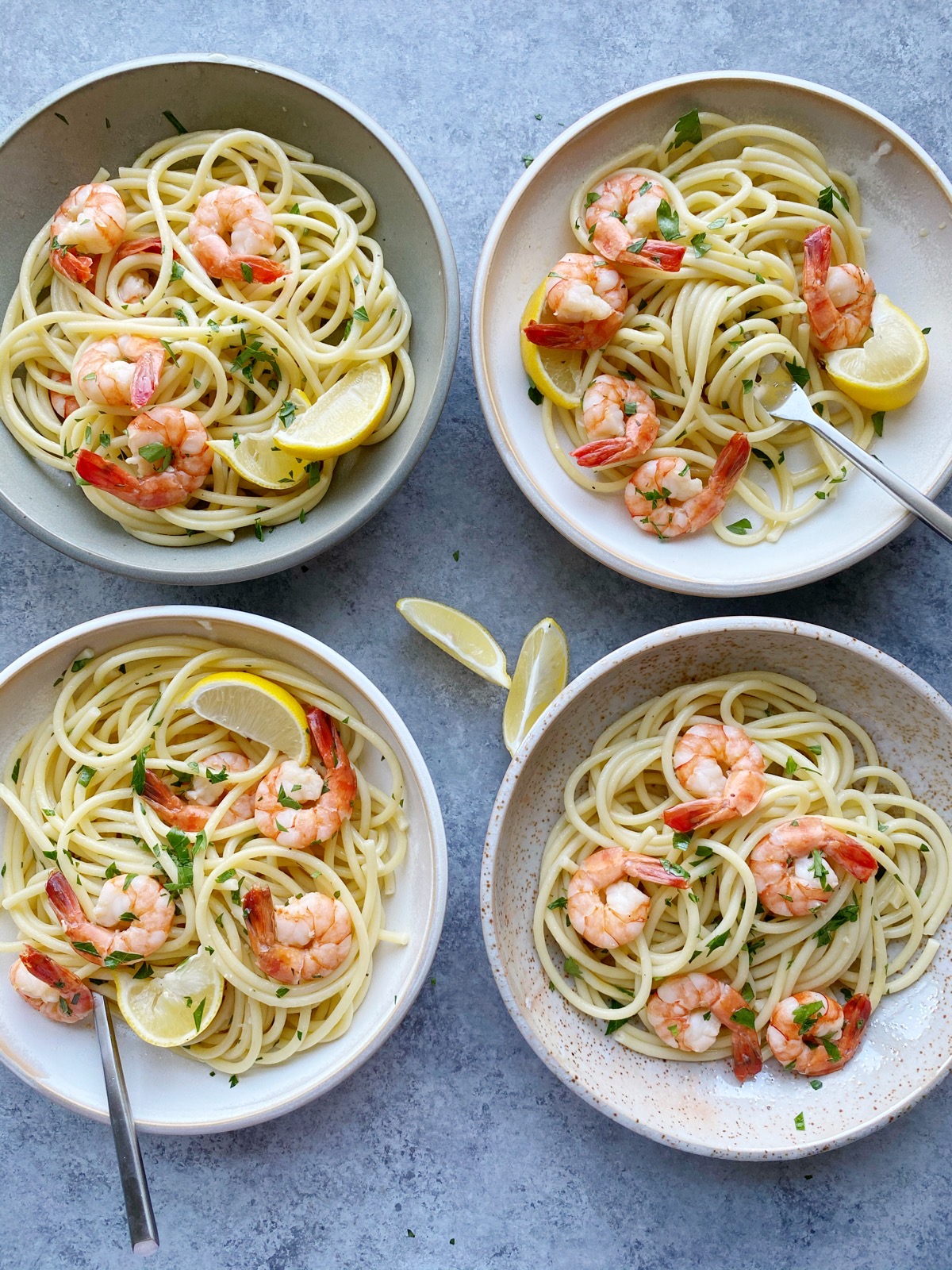 shrimp scampi with pasta