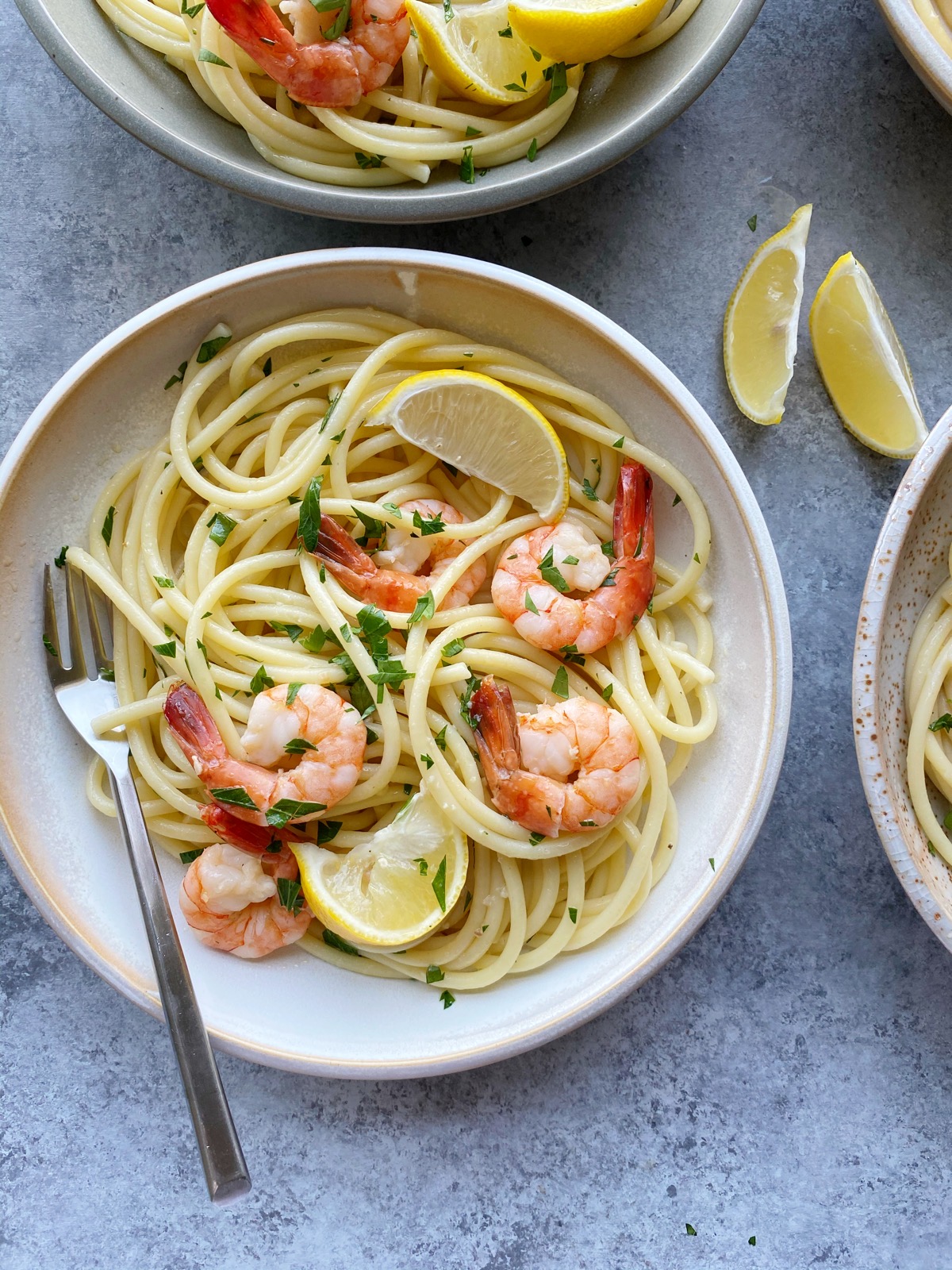 shrimp scampi with pasta
