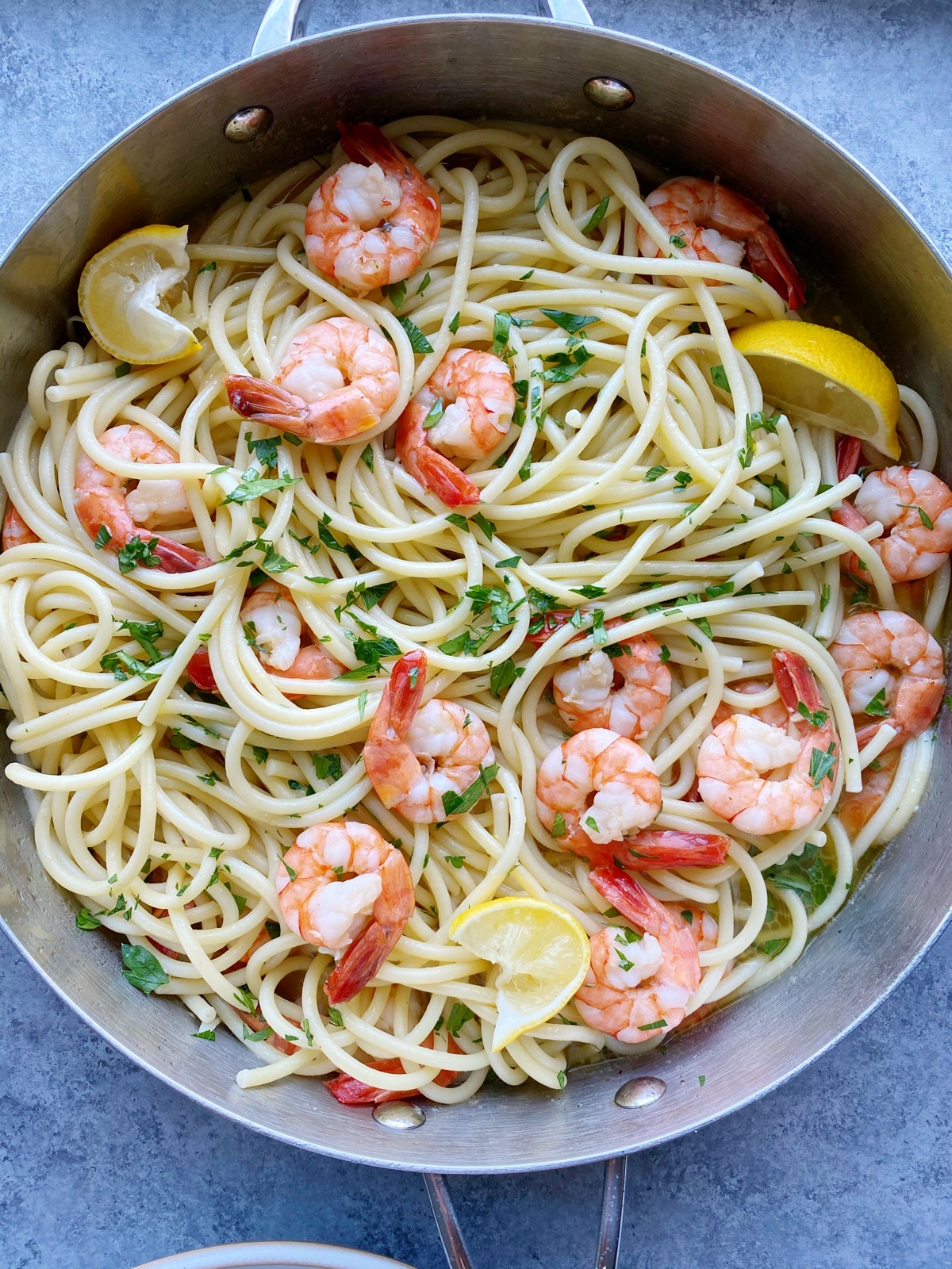 shrimp scampi with pasta